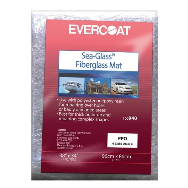 Fiberglass Mat 1Sq Yd, Evercoat, Mfr#: 100940
